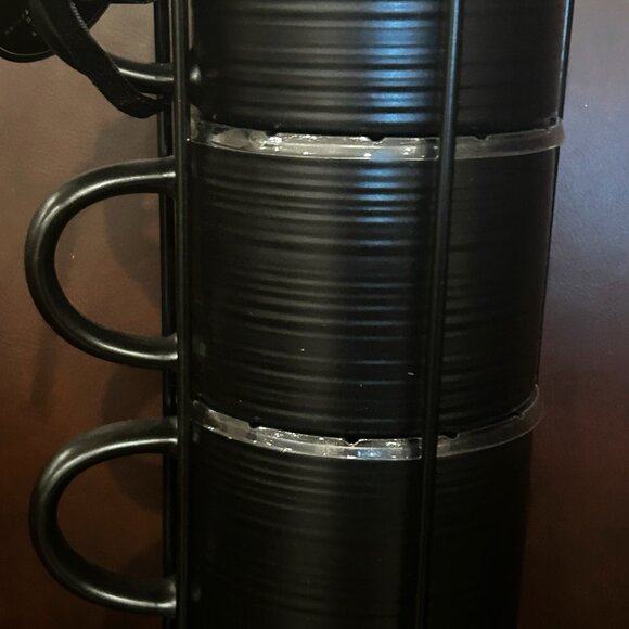 NWT Set of 4 Stackable Espresso Mugs With Rack - Picture 7 of 9